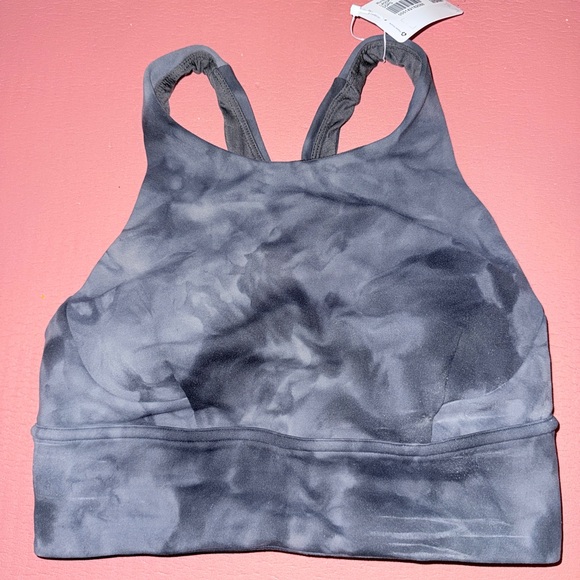 Lululemon wunder train longline Tie-Dye Sport Bra sun bleached wash black grey 6 - Picture 2 of 8